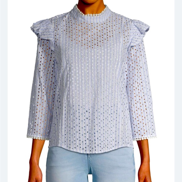 Prospect the label Tops - Women's White Eyelet Top